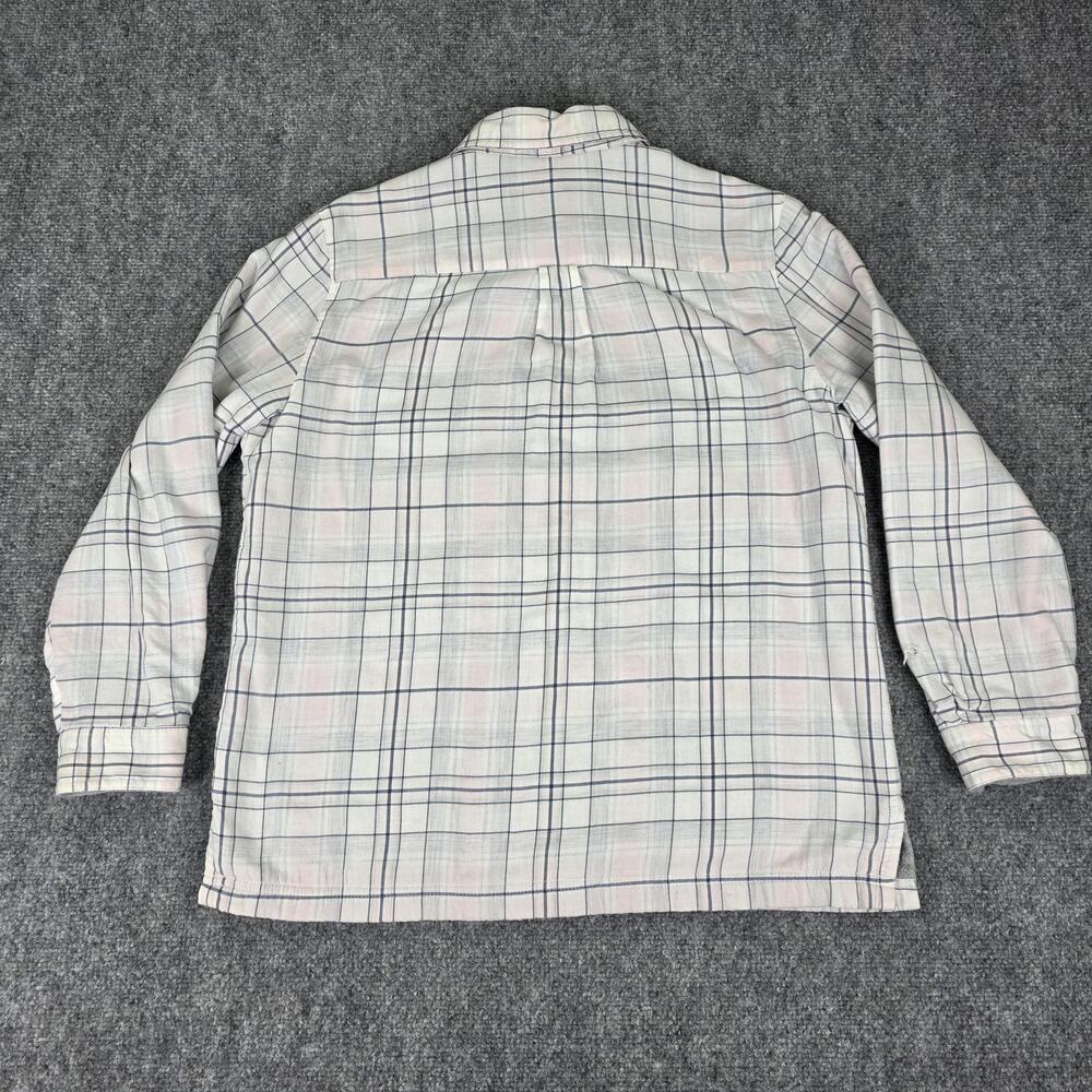 LL Bean Shirt Womens Small Petite Pink Plaid Fleece Lined Button Front Casual - Picture 4 of 16